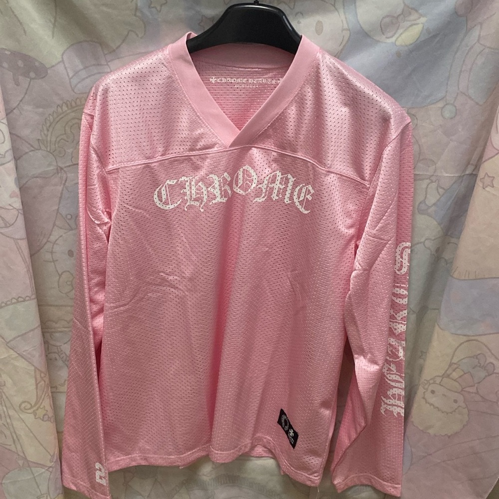 Chrome Hearts Love You Mesh Warm Up Jersey Pink